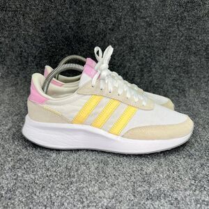 Adidas Running Shoes Women's Size 7.5 Tan‎ White Yellow Pink Athletic Sneakers